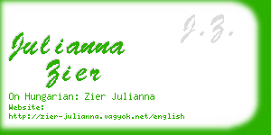 julianna zier business card